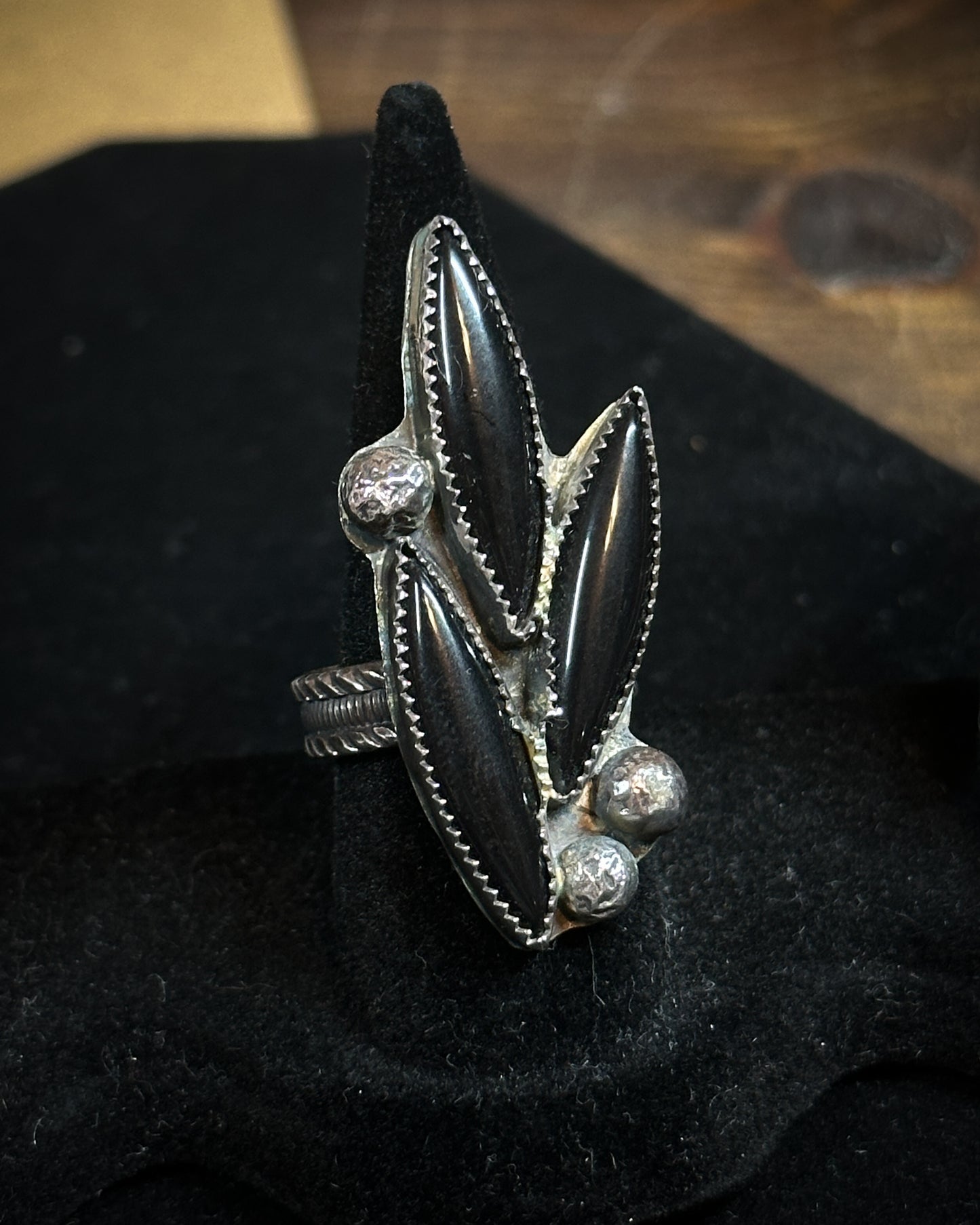 Onyx and SS ring size 6.75