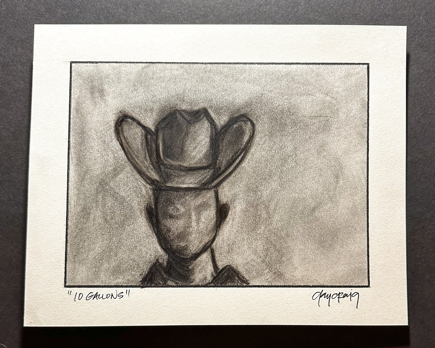 “10 Gallons” original charcoal