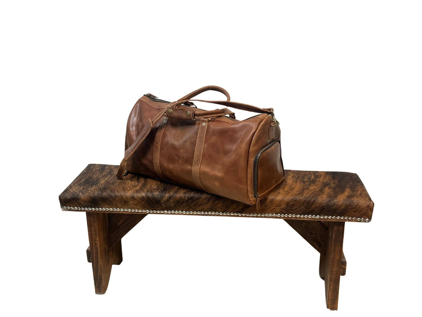 Genuine Leather High-Quality Duffle Travel Bag