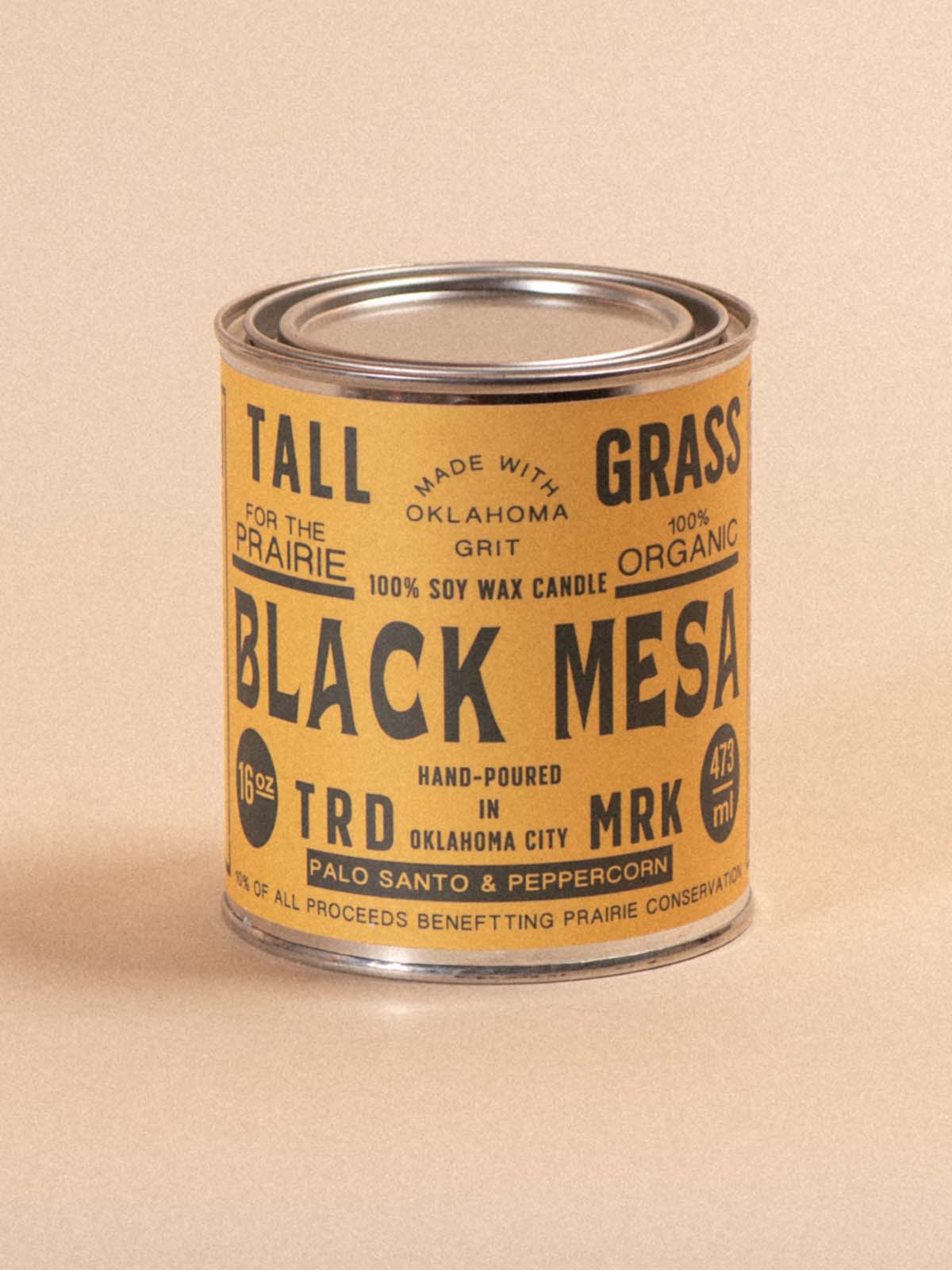 Tallgrass Supply Co - Black Mesa: Palo Santo + Peppercorn Soy Wax Candle
