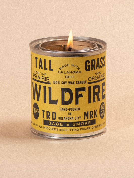 Tallgrass Supply Co - Wildfire: Sage + Smoke Soy Wax Candle