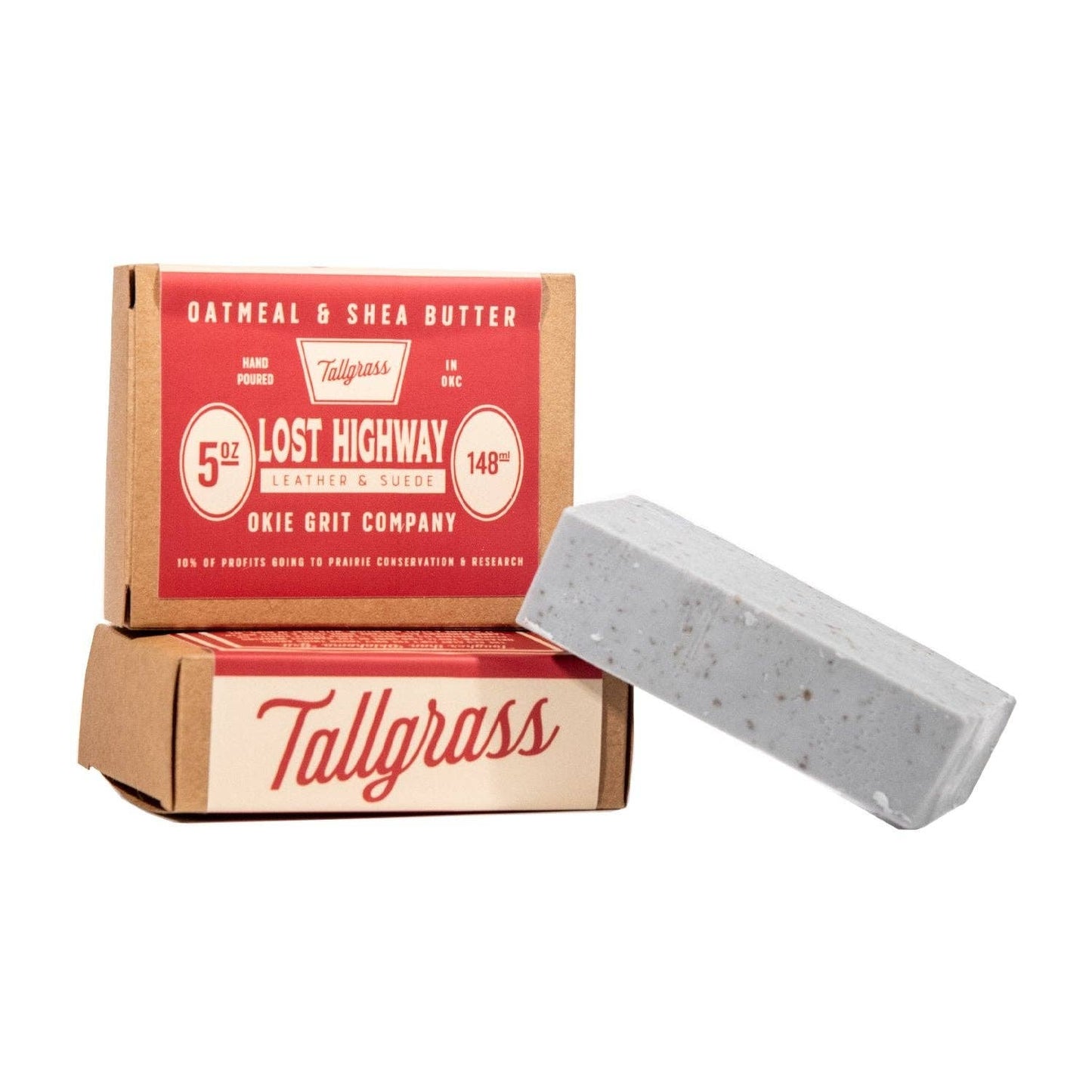 Tallgrass Supply Co - Oatmeal & Shea Butter Bar of Soap - Lost Highway: Leather + Suede