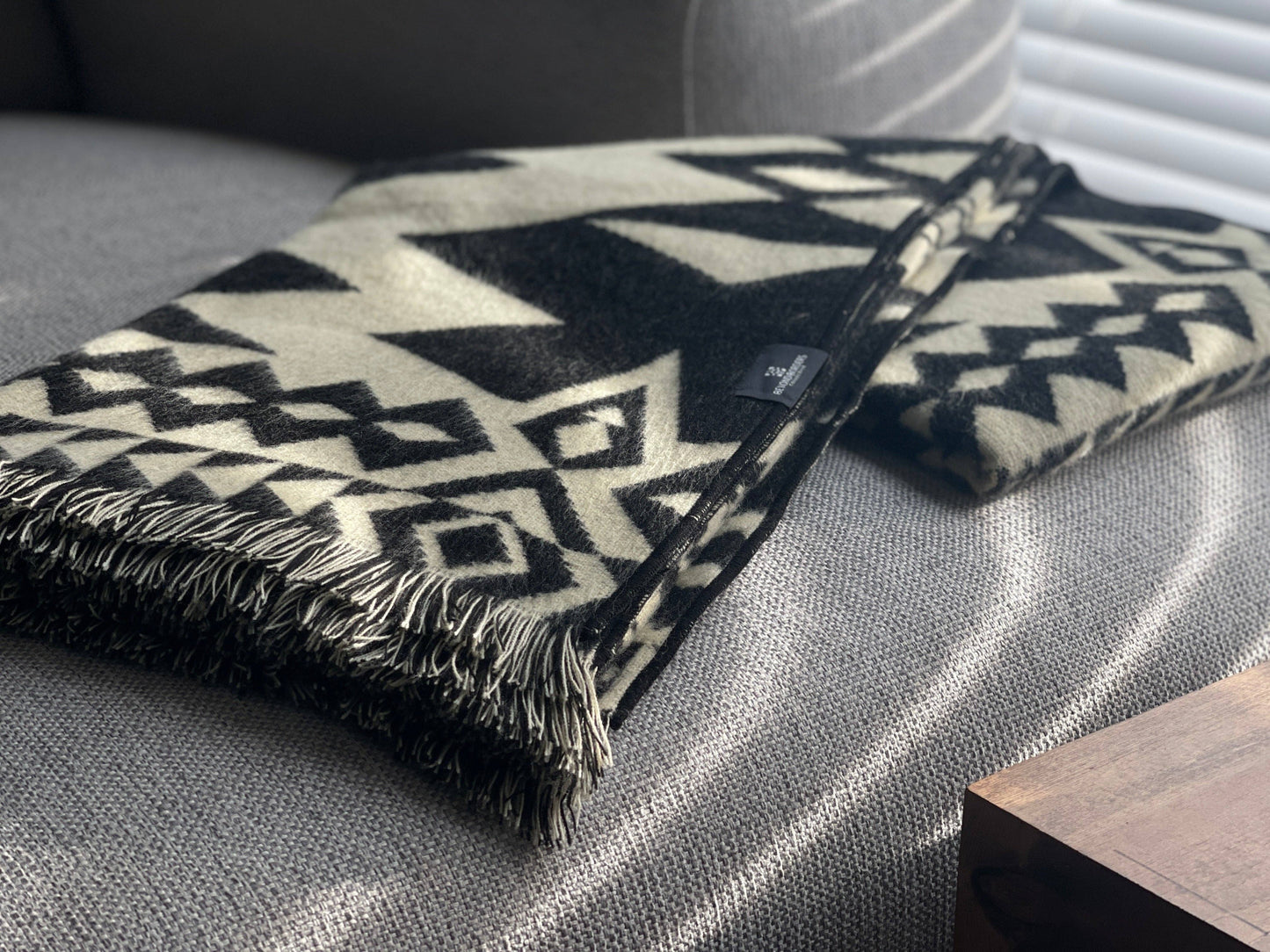Beyond Borders Collective | Artisan-Made Blankets & Throws - Awa Throw Blanket - Natural / Black | home decor | Spring De