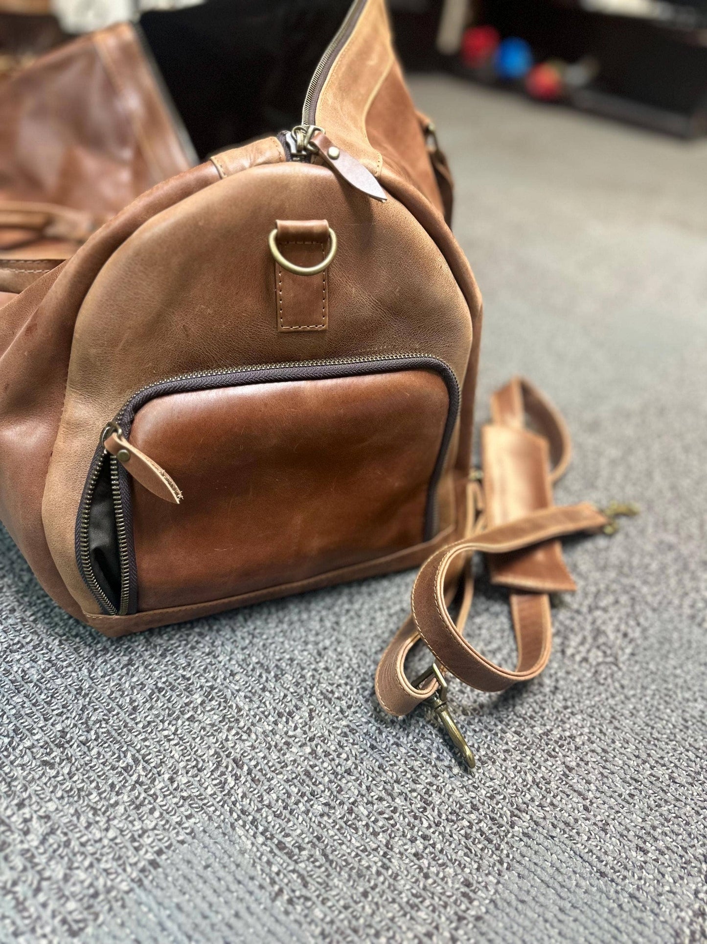 Genuine Leather High-Quality Duffle Travel Bag