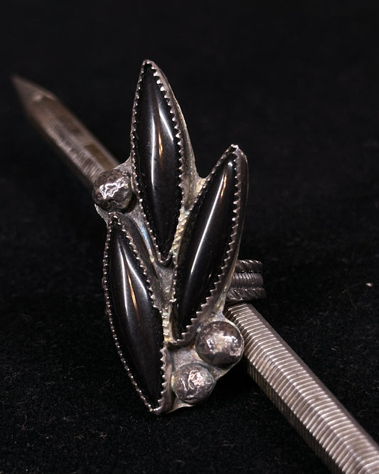 Onyx and SS ring size 6.75