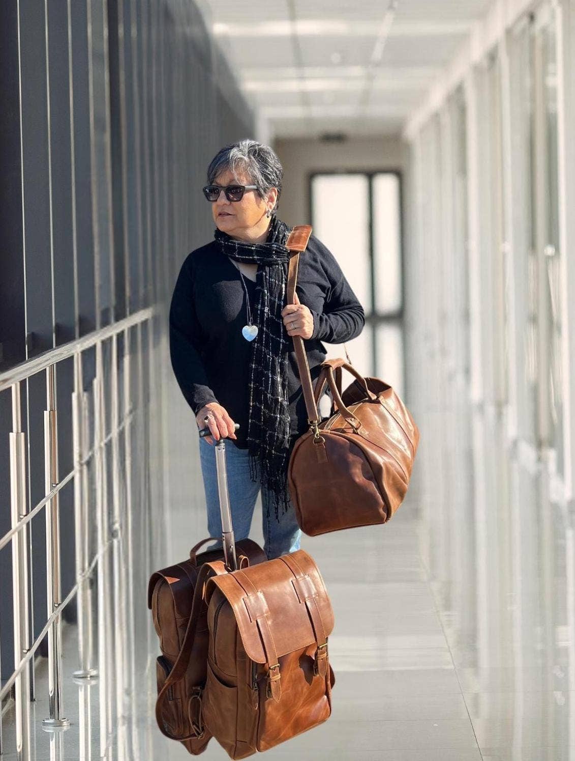 Genuine Leather High-Quality Duffle Travel Bag