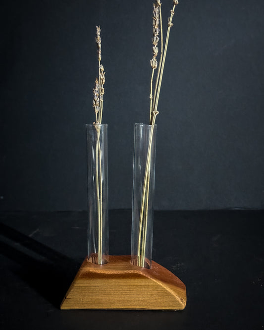 2-Up Whimsical Cherry Bud Vase