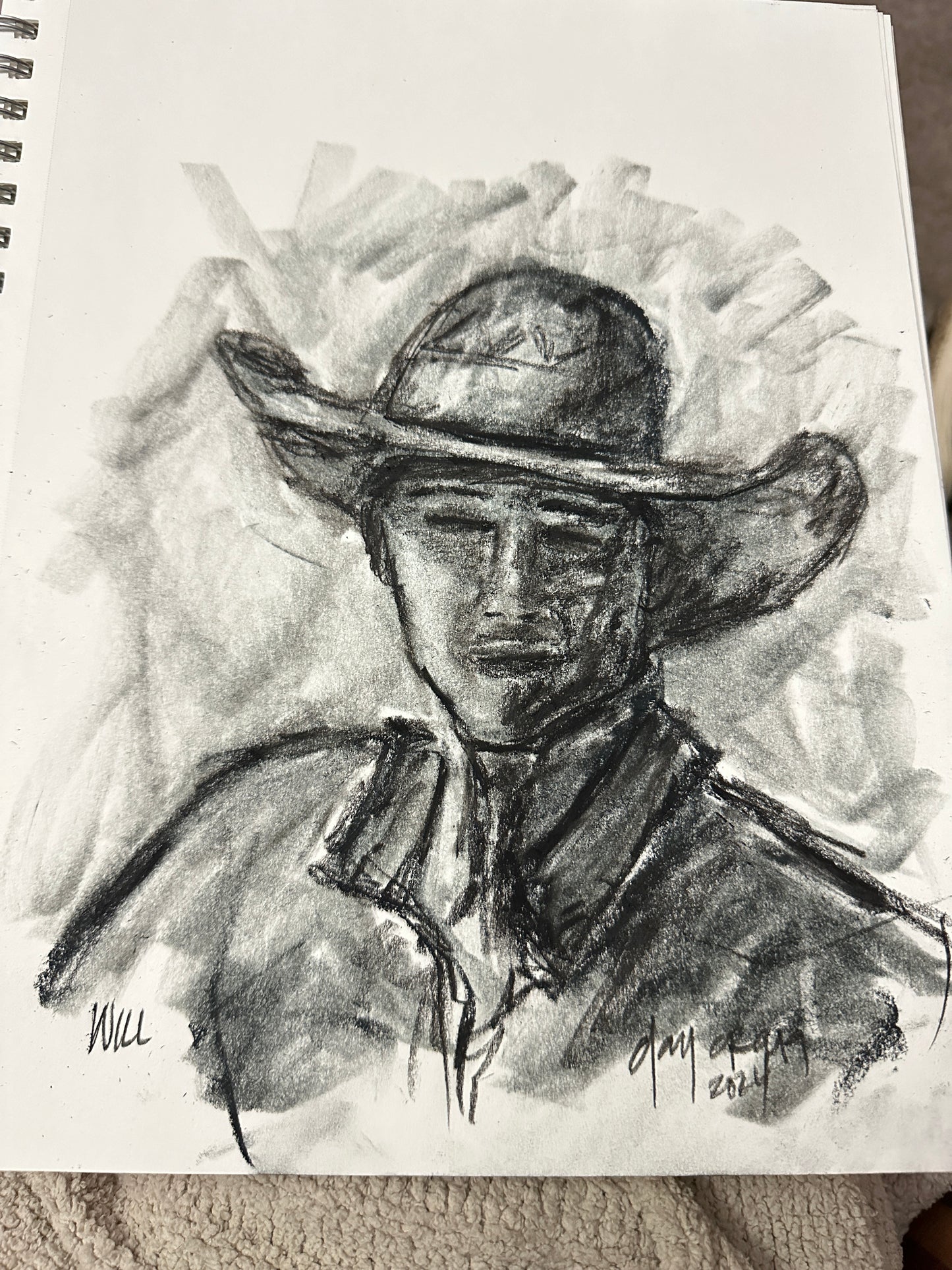 Quick Sketch Charcoal Portrait