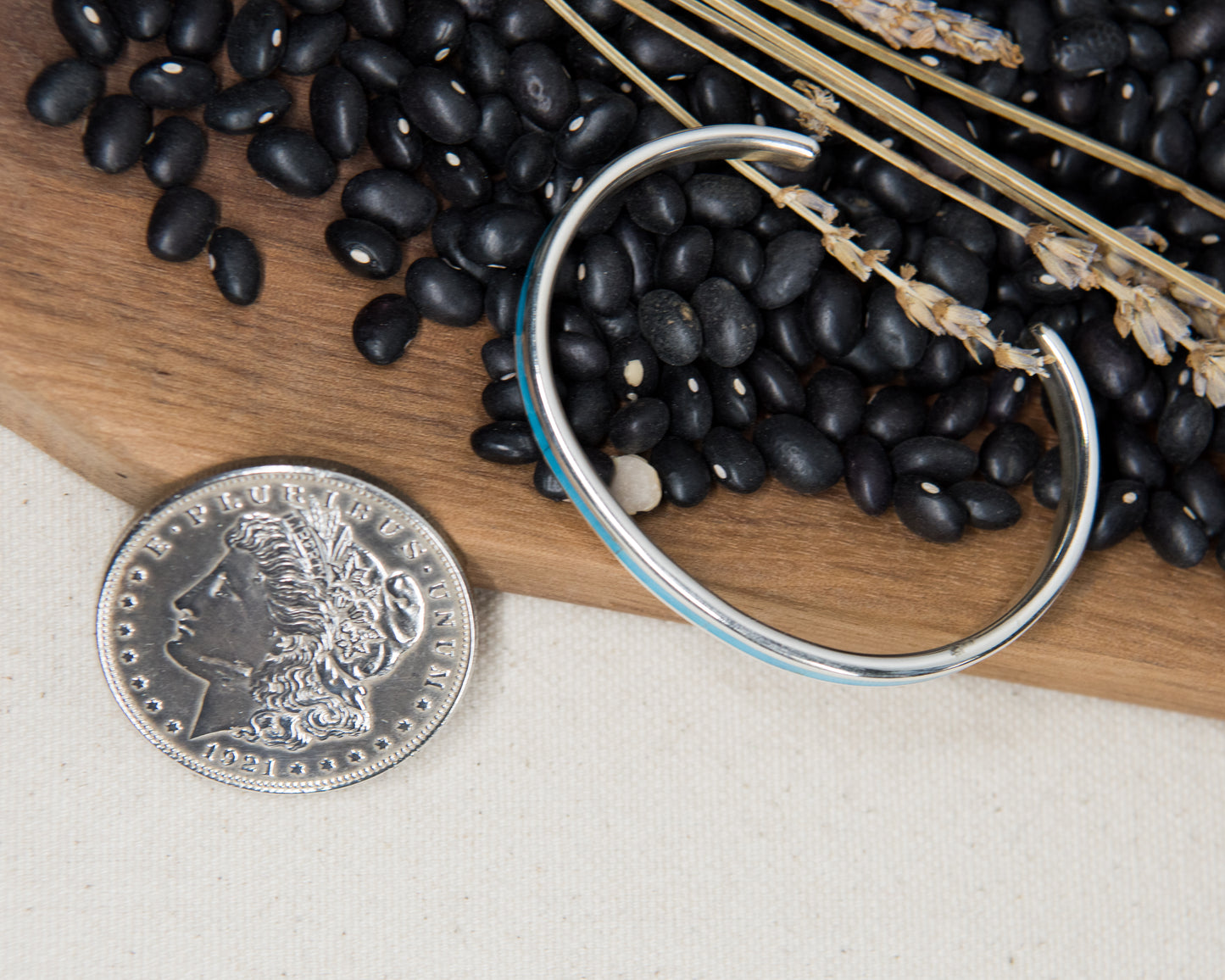 Kingman Turquoise Inlay Cuff