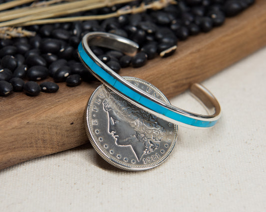 Kingman Turquoise Inlay Cuff
