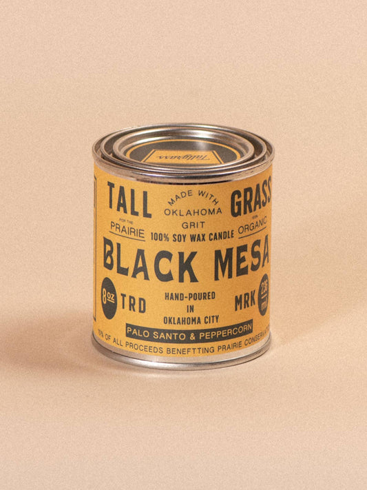 Tallgrass Supply Co - Black Mesa: Palo Santo + Peppercorn Soy Wax Candle