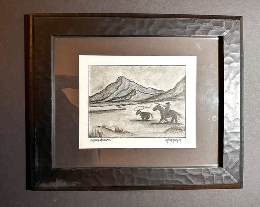 “Spring Mountain” framed charcoal