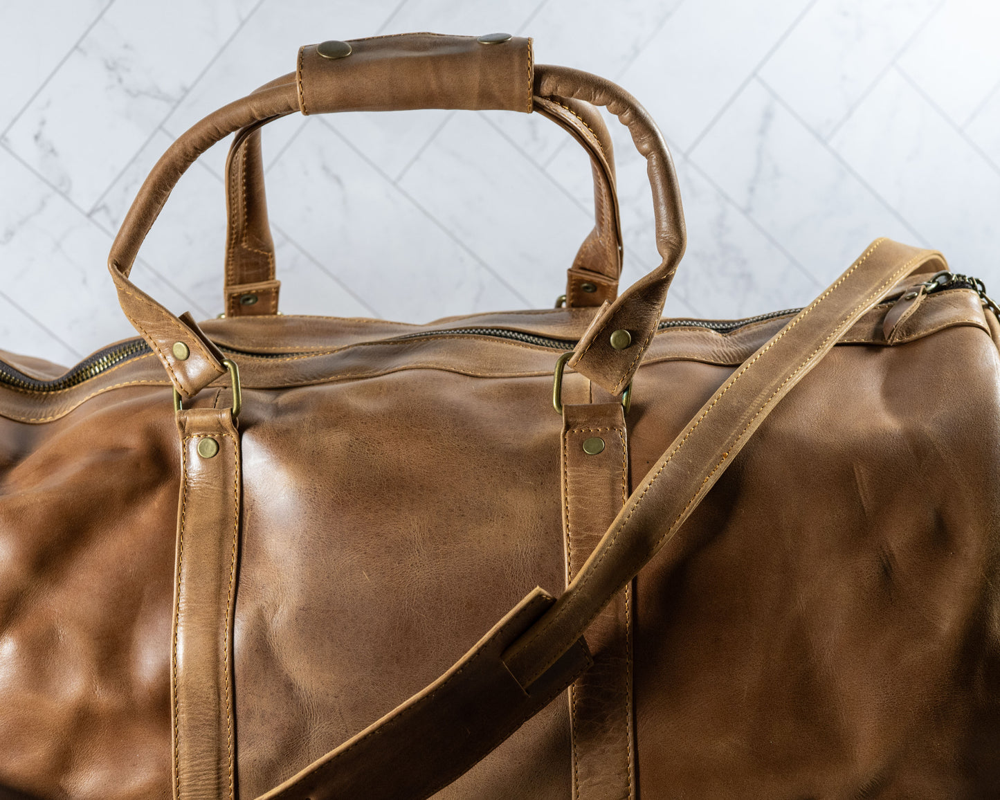 Genuine Leather High-Quality Duffle Travel Bag