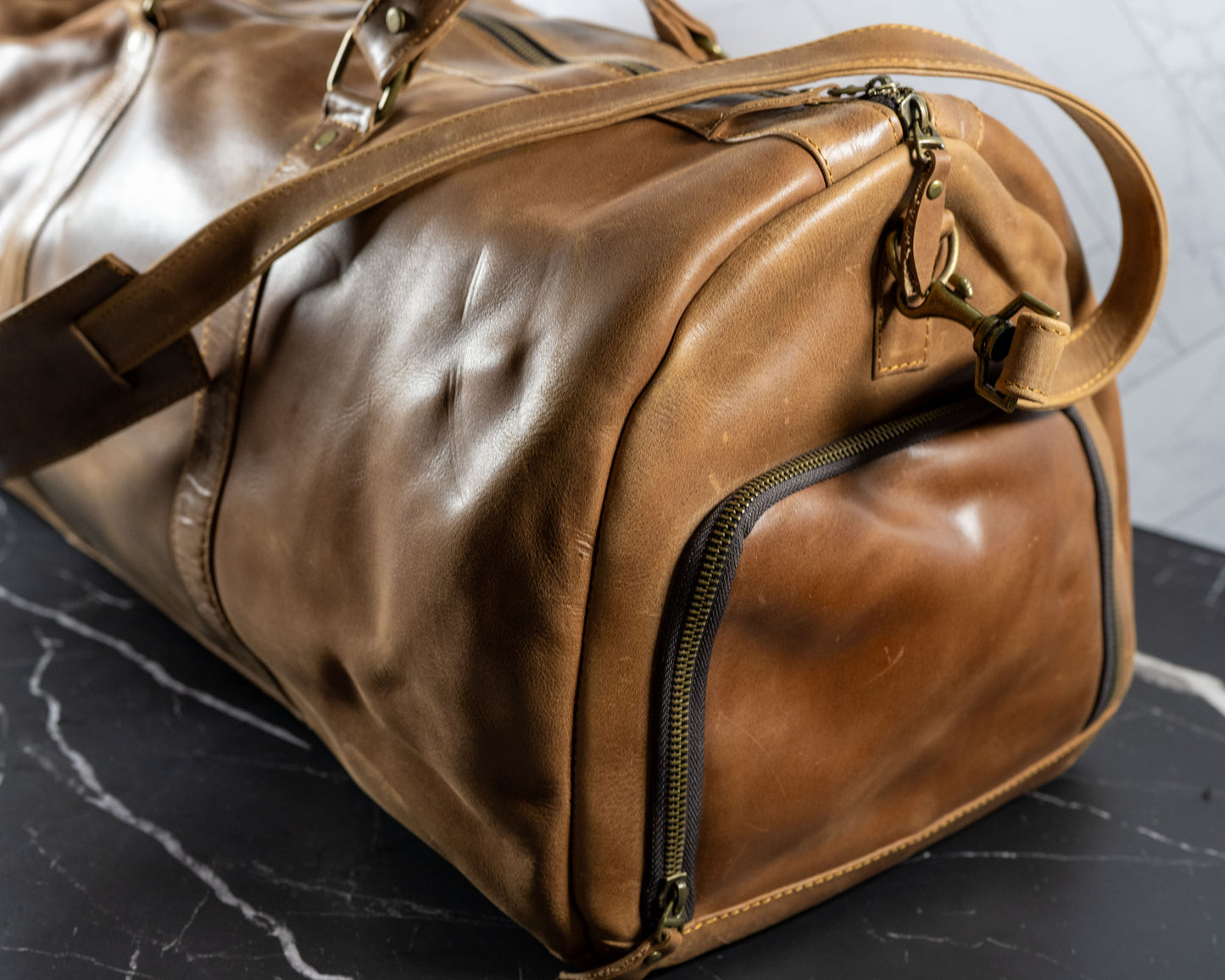 Genuine Leather High-Quality Duffle Travel Bag