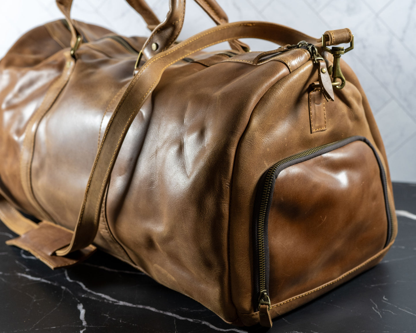 Genuine Leather High-Quality Duffle Travel Bag
