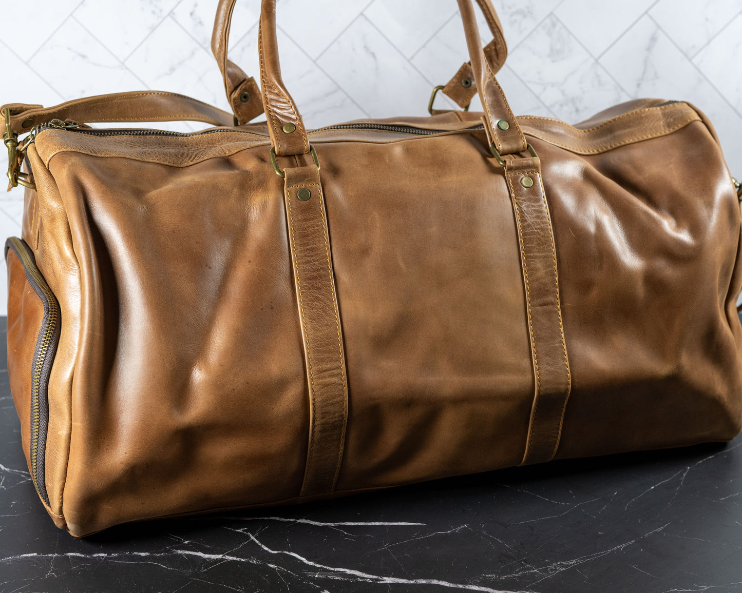 Genuine Leather High-Quality Duffle Travel Bag