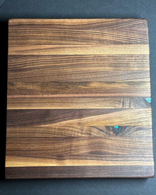 Black Walnut with Turquoise Inlay Cutting Board